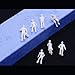 Dcolor 100Pcs Model Train People Figures Scale HO TT (1 to 100), Assorted Style, Great Collectibles--Light Grey