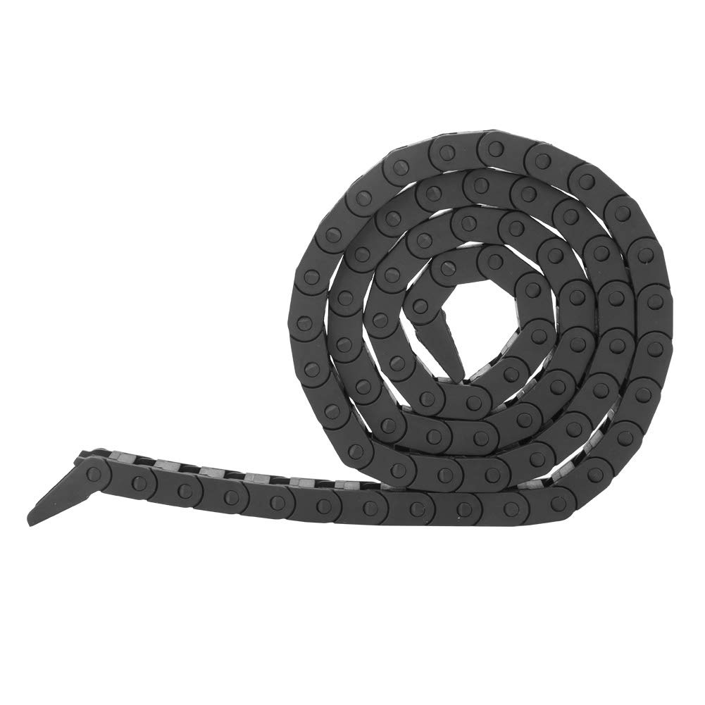 Elprico Drag Chain,7 x 7mm Cable Chain Plastic Cable Black Bridge Type Nylon Energy Drag Chain for 3D Printer CNC Machine Tool