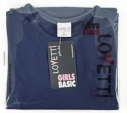 Lovetti Girls' Basic Short Puff Sleeve Round Neck