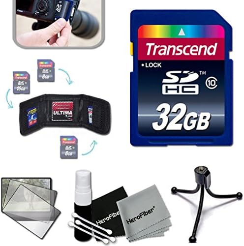 Transcend 32GB High Speed SD Memory Card KIT w/Memory Card Wallet for Canon EOS Rebel T6 T6i T6S T5i T5 T4i T3i T3 T2i SL1 EOS 70D 60D 6D 5D Mark III EOS M3 M2 T1i SL1 XSi 7D Mark II DSLR Cameras