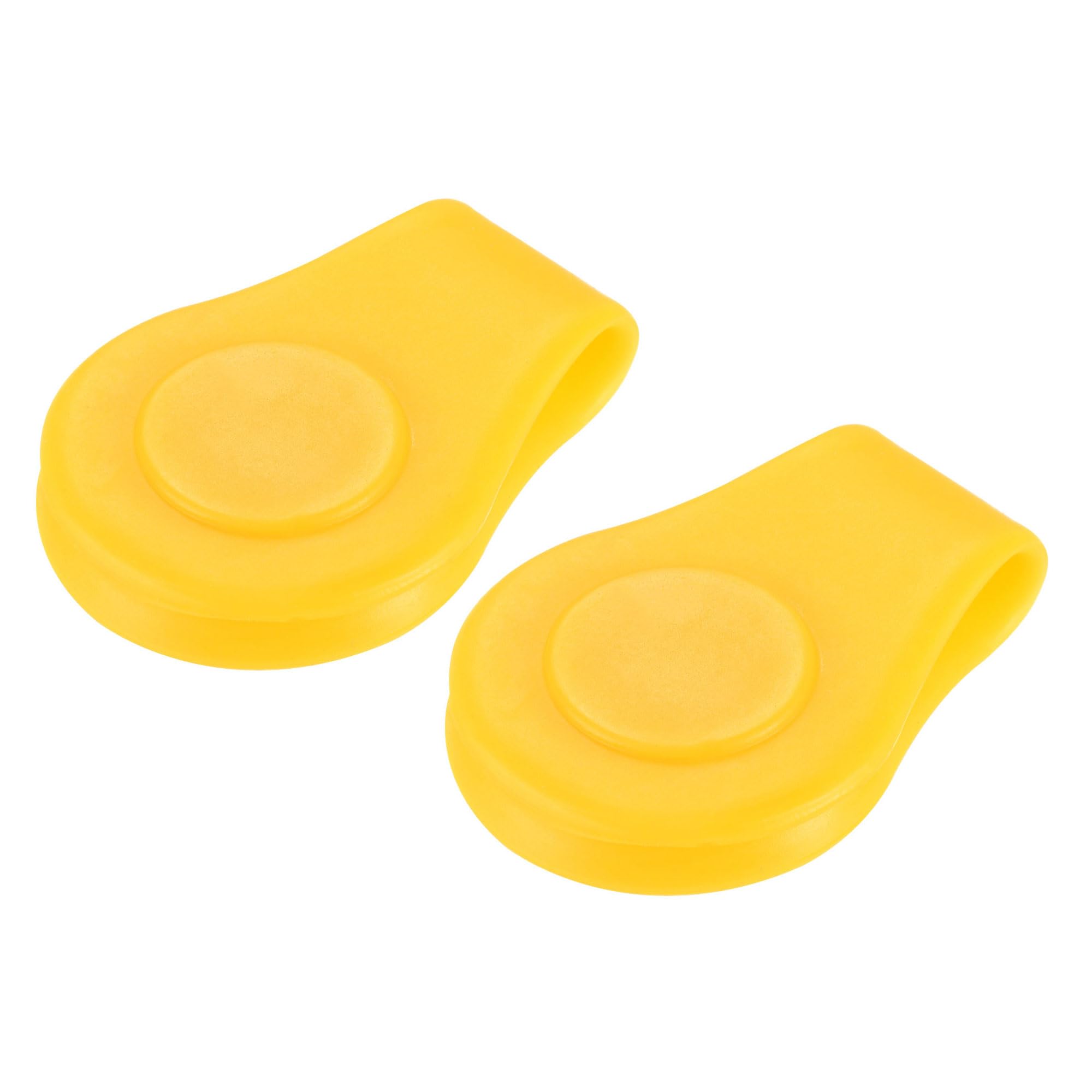M METERXITY 2 Pack Golf Hat Clip - Silicone Golf Ball Marker Hat, Magnetic Anti-rust, Apply to Golfer Women Men (Yellow)