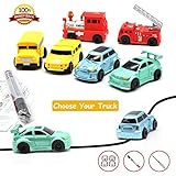 Magic toy truck Inductive Toy Truck Car Tank Bus Follow Any Drawn Black Line For Pre-school Learning and Children (Blue Car 1 Piece)