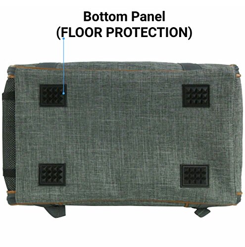 Mr. Peanut's Airline Approved Soft Sided Pet Carrier, Luxury Travel Tote with Premium Zippers & Safety Clasps, Plush Faux Fleece Bedding with a Sturdy Plywood Base, 18LX10.5WX11"H (Twilight Gray) - Thumbnail 5