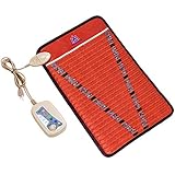 Far Infrared Mat - Natural Amethyst + Tourmaline - Negative Ion - FDA Registered Manufacturer - Adjustable Temperature Setting - 10Hz PEMF Bio Magnetic - FIR Heating Pad (Mini 32