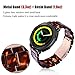 V-MORO Tortoise Strap Compatible with Galaxy Watch 42mm (Active 40mm) Bands Women 20mm Light Resin Bracelet with Stainless Steel Rose Gold Buckle for Samsung Galaxy Watch 42mm/Galaxy Watch Active 40mm