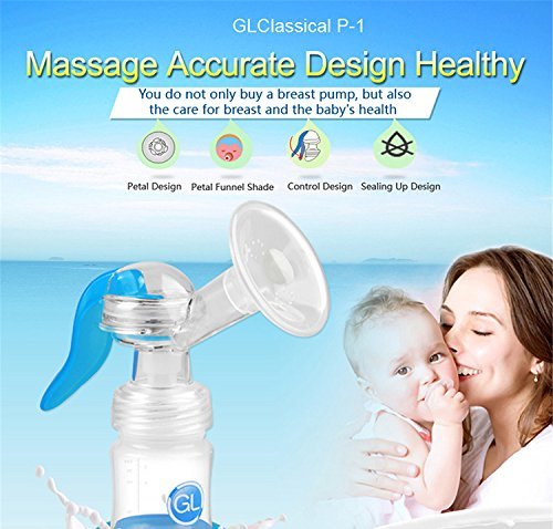 Gland Breast Pump Manual for Breastfeeding, BPA Free, Portable Traveling