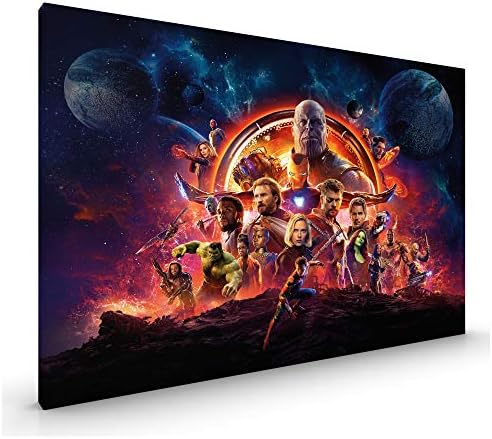 Avengers Infinity War CANVAS Glossy with Metal Hanger (CANVAS - size 22 x 16 Inch, Infinity War (V1))