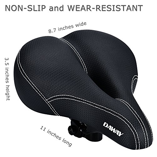 Comfortable Men Women Bike Seat DAWAY C99 Memory Foam Padded Leather
