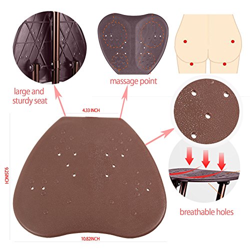 Best Health Cane Seat Stool Retractable Lightweight Walking Stick with LED Light for Elderly Outdoor Travel Rest Stool Folding Chair Replacement Large Golf Seat Large Weight Capacity (brown cane seat)