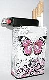Cigarette Case Built on Lighter Holder Compartment Choose Designs