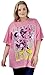 Disney Plus Size T-Shirt Mickey and Minnie Mouse Gitter Love Print Pink