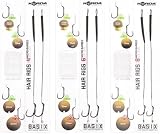 Korda Basix Hair Rigs Wide Gape Barbless 4 25lb Pre-Tied Camouflage view 4