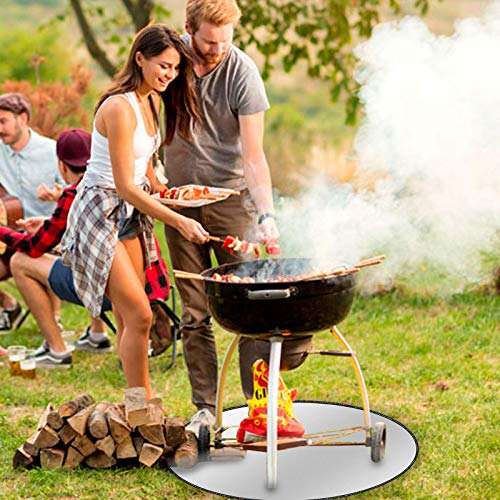 BALAPERI Fire Pit Mat for Under Fire Pit, Fireproof Mat 36 inch Round, Fire Pit Pad for Wood