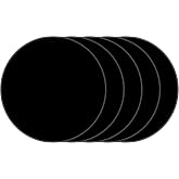 DARENYI 5Pcs Round Acrylic Plexiglass Sheets, 8 inch Black Acrylic Disc | 0.06" Thick Flexible Plexiglass Disc with Protective Film, Circle Plastic Boards Panels for DIY Craft, Painting, Signs