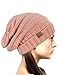 NYFASHION101 Oversized Baggy Slouchy Thick Winter Beanie Hat, Indie Pink