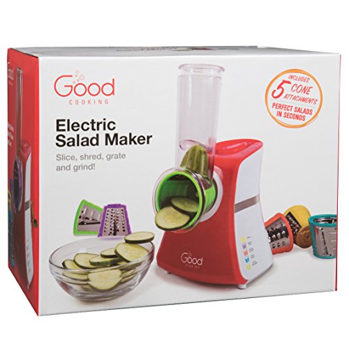 Salad Maker Electric Shredder, Slicer, Chopper, Shooter with Control and 5 FREE