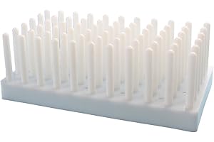 PUL FACTORY Plastic Test Tube Stand for Drying Test Tube 6x11 (White, 66-Well)