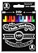 Loddie Doddie Fine Tip Liquid Chalk Markers - Pack of 8 1mm Neon Colors - Erasable Low-Odor Dry Erase Chalk Markers for Chalkboard, Blackboard & Glass