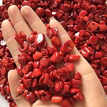 AlexSunny 50G Piedra de Grava de Coral Rojo Natural, Cuarzo ...