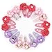16 Pcs Peral Pumpkin Hair Flower Safty Hairpins BB Clips for Girl Kids infant Toddlers