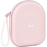 Headphone Case Compatible with JBL Tune 510BT/ 520BT/ for Sony WH-CH520/510/ for JBL Live 460NC/670NC Wireless On-Ear Headphones, Bluetooth Head Phones Protective Storage Bag for Charging Cable -Pink