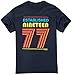 Established 1977 Mens 40th Birthday Gift T Shirt, Navy 1977, Large