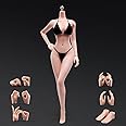 RoofWorld 1/6 Scale Female Body ，Make Up Female Body with Clothes Super Flexible Joints Miniature Action Figure Seamless Body Large Breast for Hobby Collection (240101P Pale Skin)
