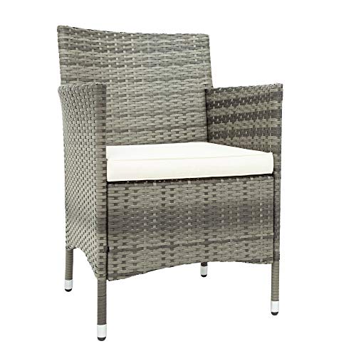 Moimhear Gartenlounge Set, Balkonmöbel Set Iowa Balcony, Polyrattan Balkonmöbel Set 4 Personen, 5tlg, inkl. Sitzkissen… – Bild 7