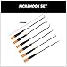 HORUSDY 6pc Pick Set & Hook Set Extra Long O-Ring & Seal Remover Soft Grip Assorted Shapes