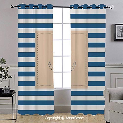 Harbour Stripe Blackout Curtains Thermal Insulated Soundproof