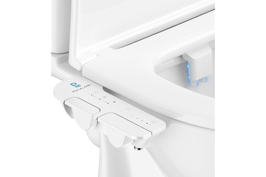 Ultra-Slim 3-in1 Bidet, Self-Cleaning, Posterior&Feminine Wash-(Retractable Dual Nozzles), Non-Electric Bidet Attachment for