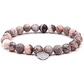 DIOUWS Inspirational Bracelets for Women, Natural Stone Healing Relaxation Chakra Bracelets Inspirational Thanksgiving Healing Gifts for Women Jewelry Gifts