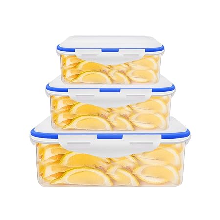 Fiambrera de plástico con tapas, 3 unidades, ideal para microondas ...