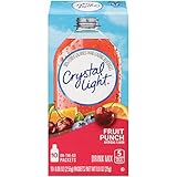 Crystal Light Sugar Free Fruit Punch Powdered Drink Mix, Caffeine Free,  0.09 oz , (10 count/pack) , pack of 6