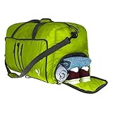 Coreal 80L Foldable Travel Camping Duffel Luggage Bag with Shoe Compartment