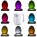 Toilet Night Light,Topist LED Motion Activated Toilet Nightlight Battery-Operatred Toilet Bowl Light 8 Colors Changing