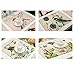 Cotton Linen Placemats, YIFAN 6Pcs Different Bird Pattern Dining Table Mats for Home Kitchen Office