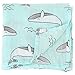 LifeTree Soft Muslin Swaddle Blankets, Large 47 x 47 inches Baby Muslin Blankets Unisex for Boys & Girls, Bamboo Cotton Breathable Soft Swaddling Wrap Whale Print