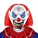 UNOMOR Halloween Scary Clown Mask with Red Hair for Adults Costume Party