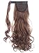 FUT Wrap Around Ponytail One Piece Clip In Curly Pony TIAL Hair Extensions 18inch 90g For Girl Lady Women Light Brown