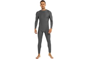 Aiihoo Men's Full Body Leotard Bodysuit Long Sleeves Spandex Unitard Jumpsuit Zentai Costumes