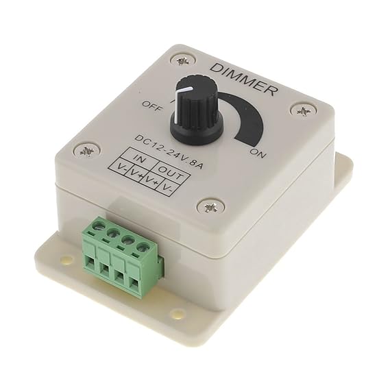 Neuftech® LED Dimmer Helligkeitsregler Regler Schalter Controller für Einfarbige SMD Strip 12V DC max 8A