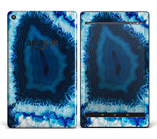 Summer Pattern Design Skinz Premium Full-Body Cover Wrap Decal Skin-Kit for The Kindle Fire HD 7 (Skin Only) - Vivid Blue Agate Crystal - Thumbnail 2