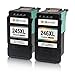 GPC Image 2 Pack Ink Cartridge Replacement for Canon PG-245XL CL-246XL PG-243 PG-244 (1 Black, 1 Tri-color) compatible with Canon PIXMA MG2522 MX492 MG3022 MX490 MG2520 MG2922 MG3020 MG2920 IP2820 