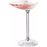 Handmade Pink Shell Conch Cup Martini Glasses Cocktail Party Unique Cocktail Cup Hollow Handle Filled Rhinestone Goblet,Seashell Martini Glass, Unique Shell-Shaped Design champagne glass (1)