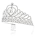 SWEETV Sweet 16th Birthday Crown, Rhinestone 16 Birthday Tiara, Bday Party Hats Headband, Clear Crystal Girls Princess Hair Accessories