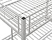 Walker Edison Elodie Urban Industrial Twin over Futon Metal Bunk Bed, Twin Size, White