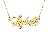 Aoloshow 18k Gold Plated Lizbeth Name Charm