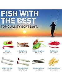 CatchMeister   Kit de señuelo y caja de pesca de doble capa de plástico duro 117 piezas agua salada y agua dulce