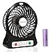 OPOLAR Rechargeable Handheld Mini USB Fan, Desk and Outdoor Fan,with 2200mAh Battery and Side Light-Black (3 Settings, 3.9ft Cable) for Travel, Home and Office-F101B